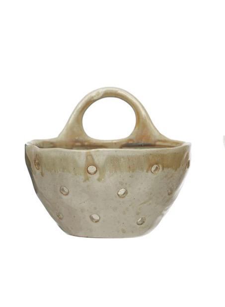 Stoneware Colander with Handle (Natural)