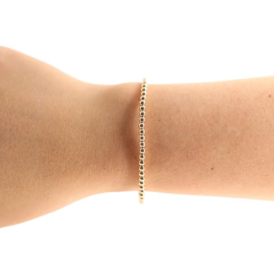 Beaded Blondes 3MM Gold Beaded Bracelet
