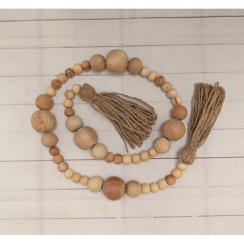 46" Wood Bead Garland