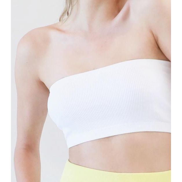 Ribbed Bandeau Top