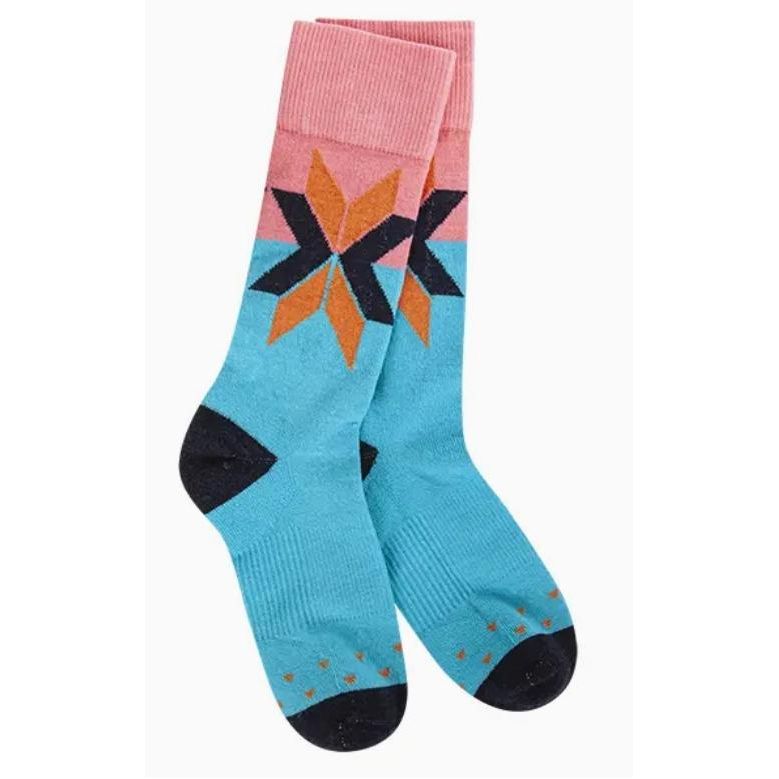 World's Softest Socks Luxe Collection (Turquoise Fair Isle)