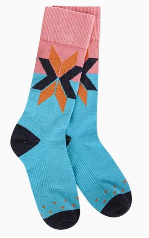 World's Softest Socks Luxe Collection (Turquoise Fair Isle)