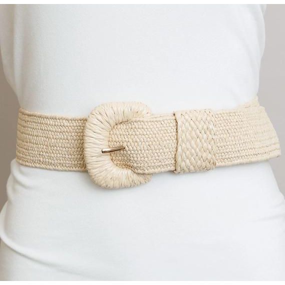 Stretchable Raffia Belt