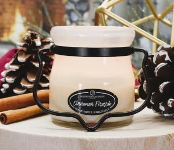 5 oz Cream Jar Candle: Cinnamon Fireside
