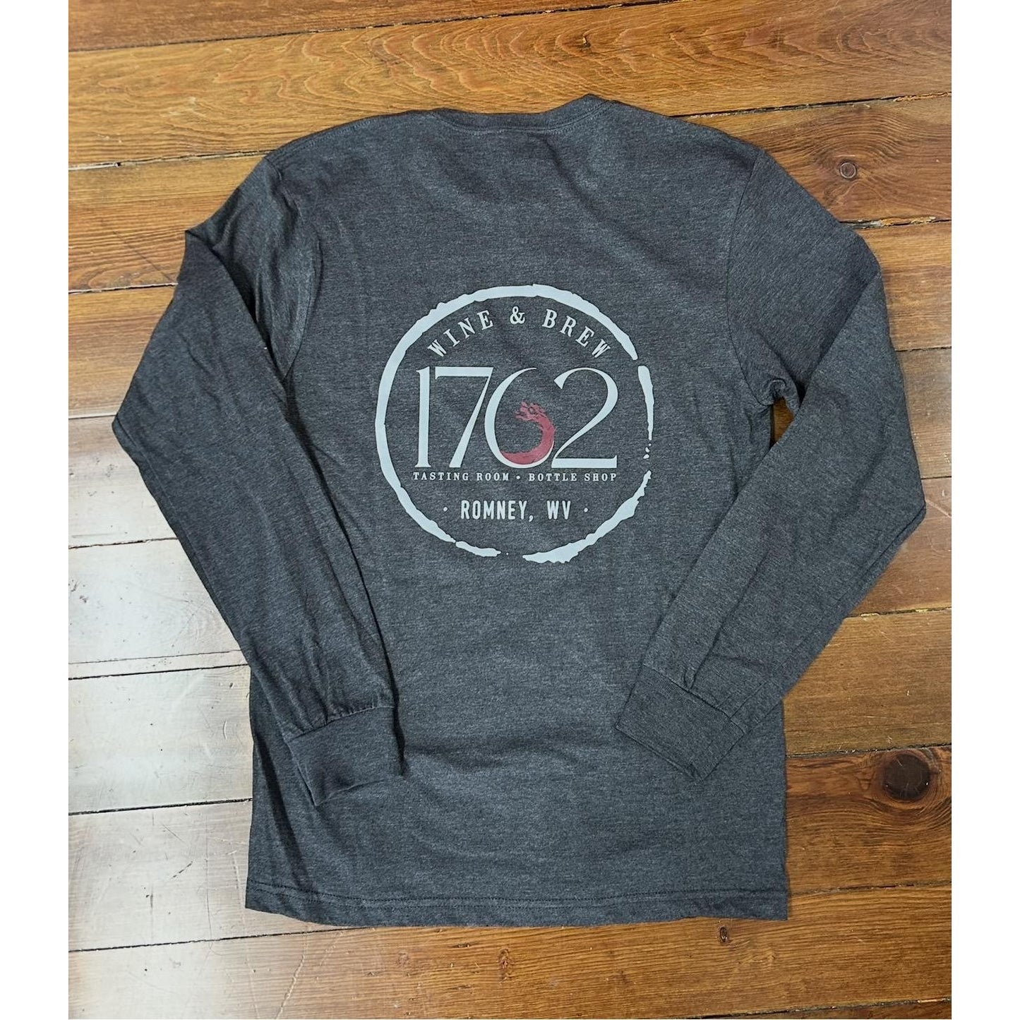 1762 Wine & Brew Long Sleeve Tee (Dark Grey)