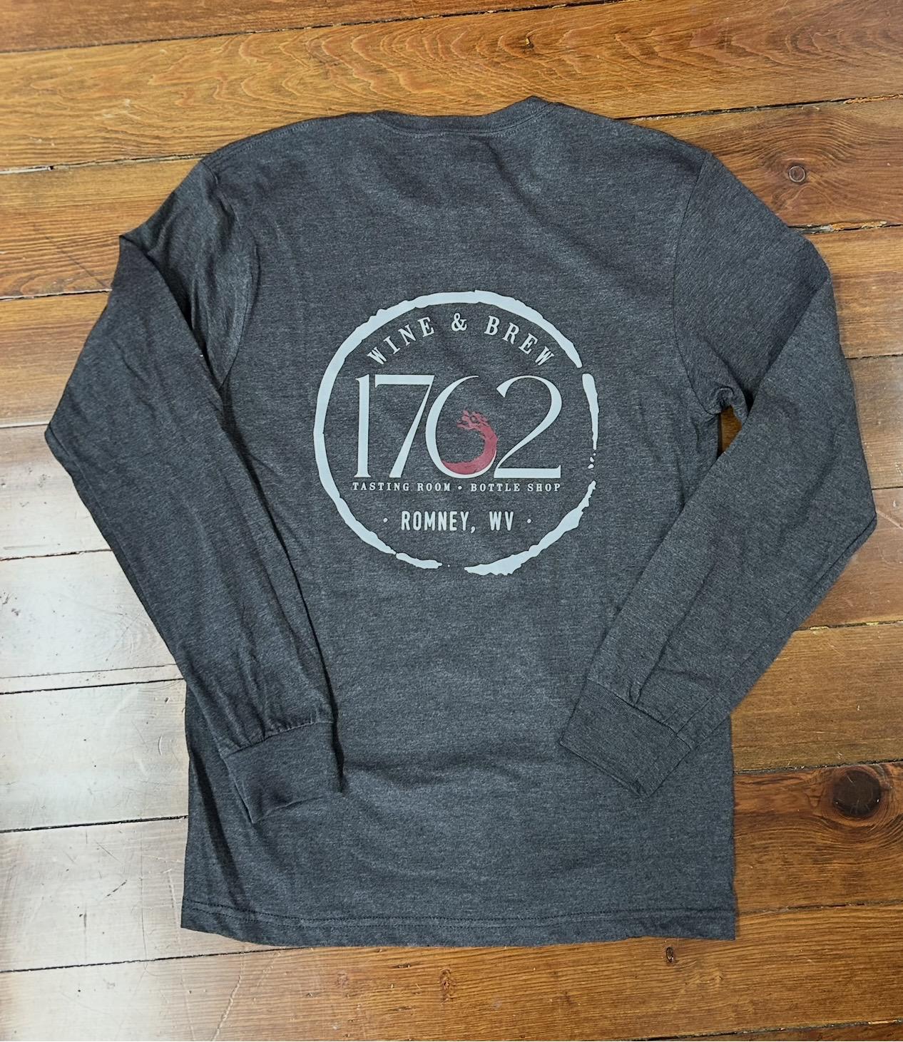 1762 Wine & Brew Long Sleeve Tee (Dark Grey)