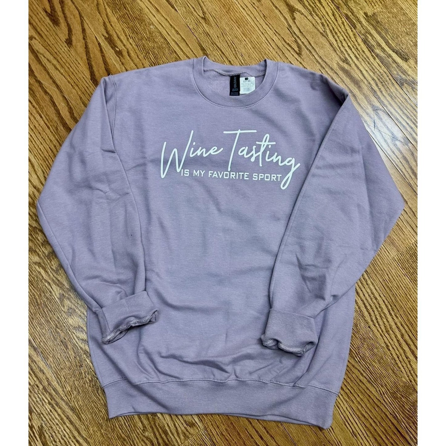 Wine Tasting Is My Favorite Sport Crewneck (Mauve)