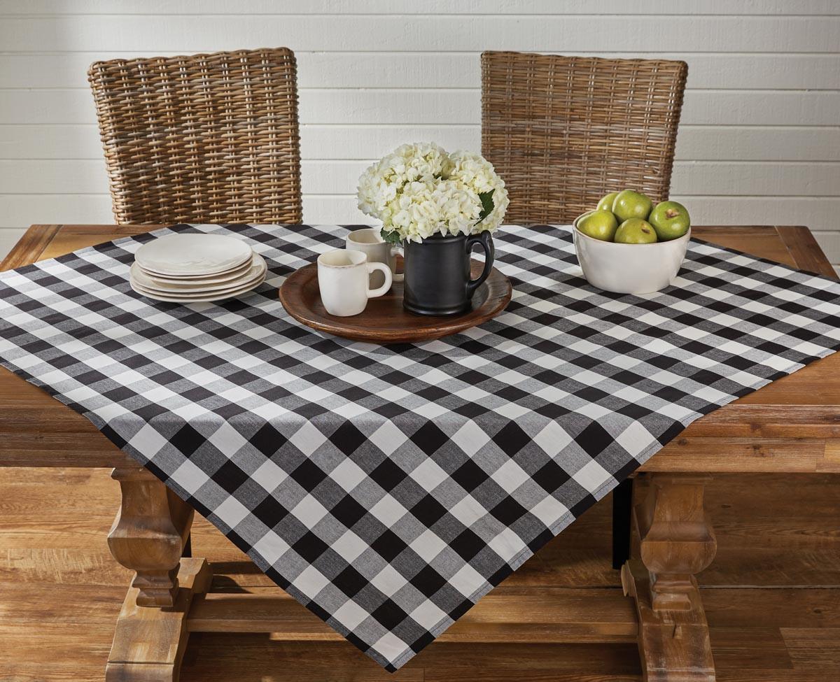 Wicklow Check Tablecloth (Black & Cream)