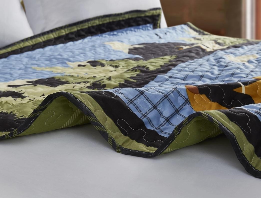 "Bear Lake" Quilted Throw Blanket 50"x60"