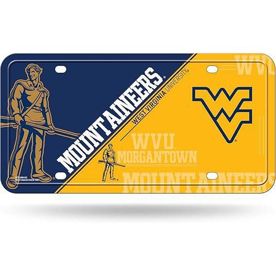 West Virginia Mountaineers Metal License Plate