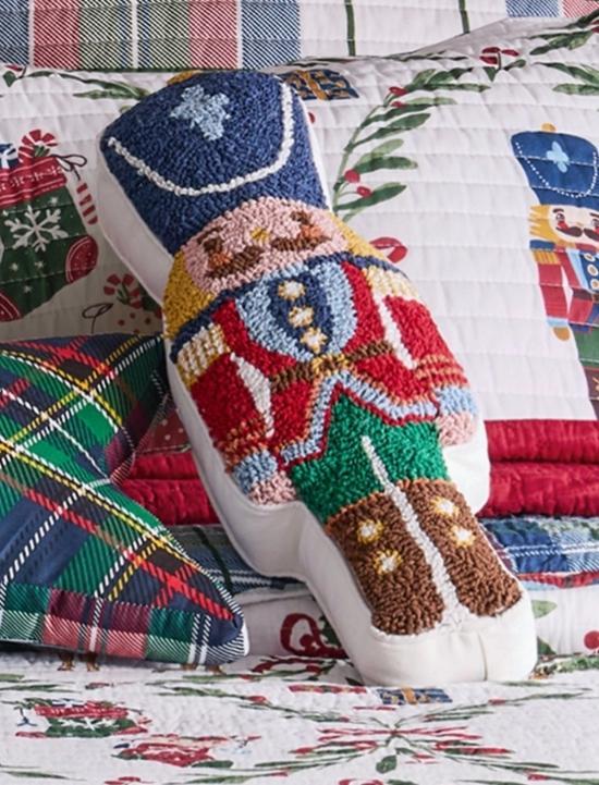 Festive Nutcrackers Shaped Pillow