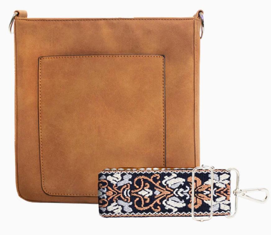 Ashley Suede Vegan Leather Crossbody