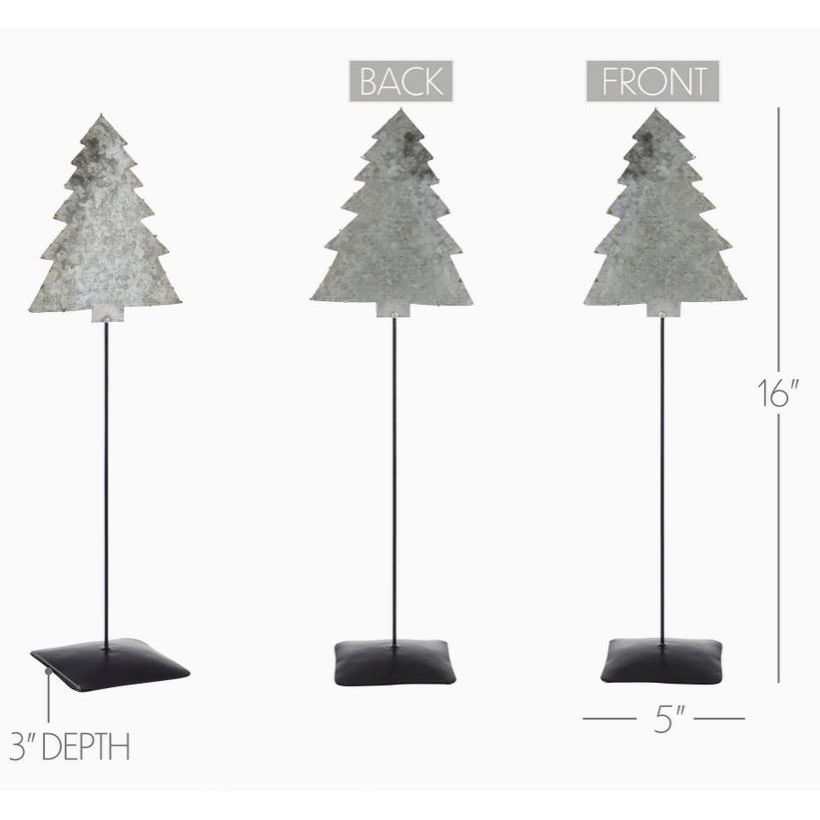 Decorative Galvanized Metal Christmas Tree With Base