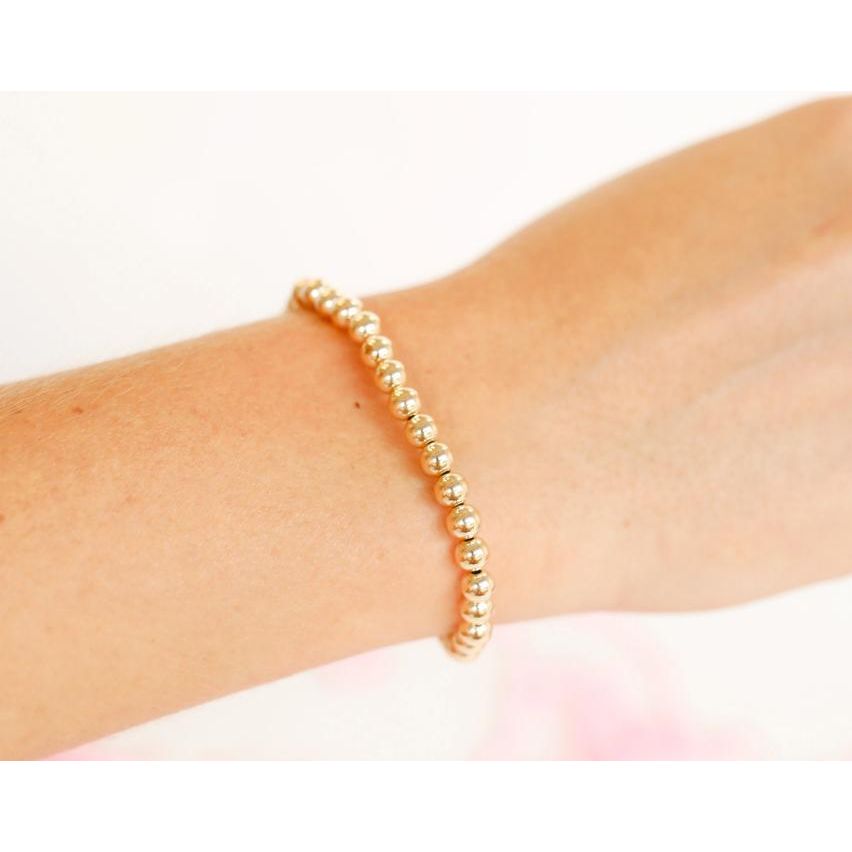 Beaded Blondes 5MM Gold Beaded Bracelet