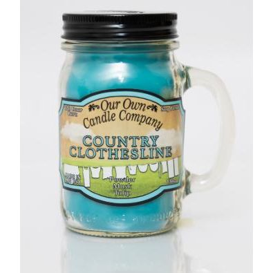 Our Own Candle Company Country Clothesline Mason Jar Candle