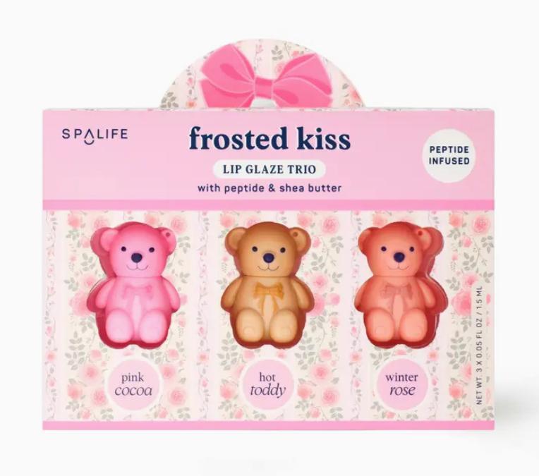 Christmas Holiday Frosted Kiss Lip Glaze Trio Gift Set