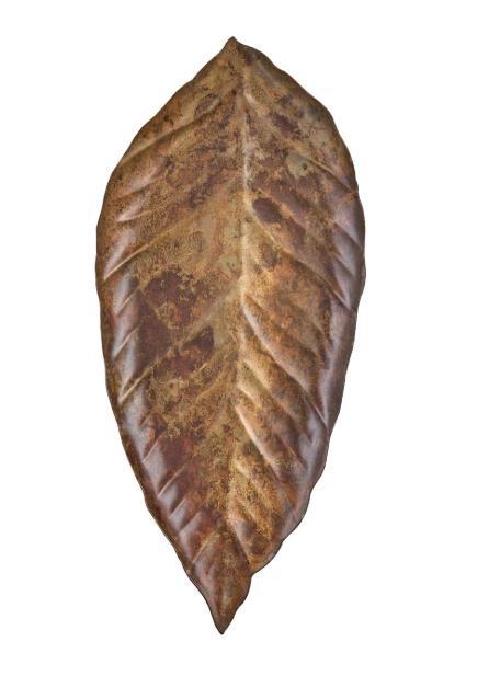Distressed Copper Leaf Tray