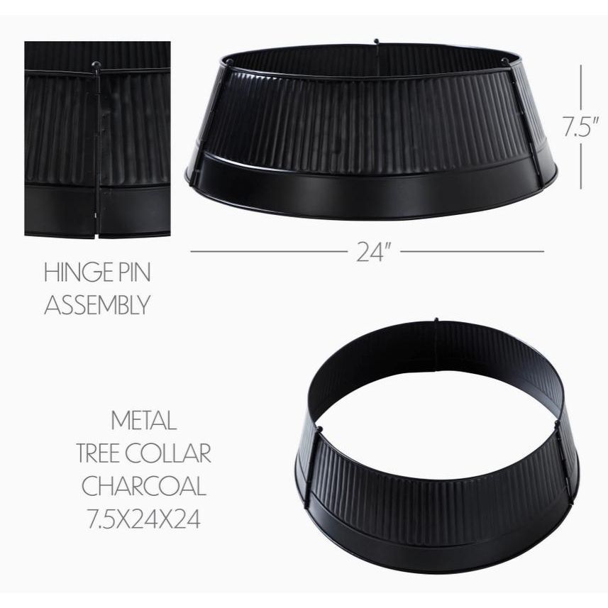 Metal Tree Collar Charcoal