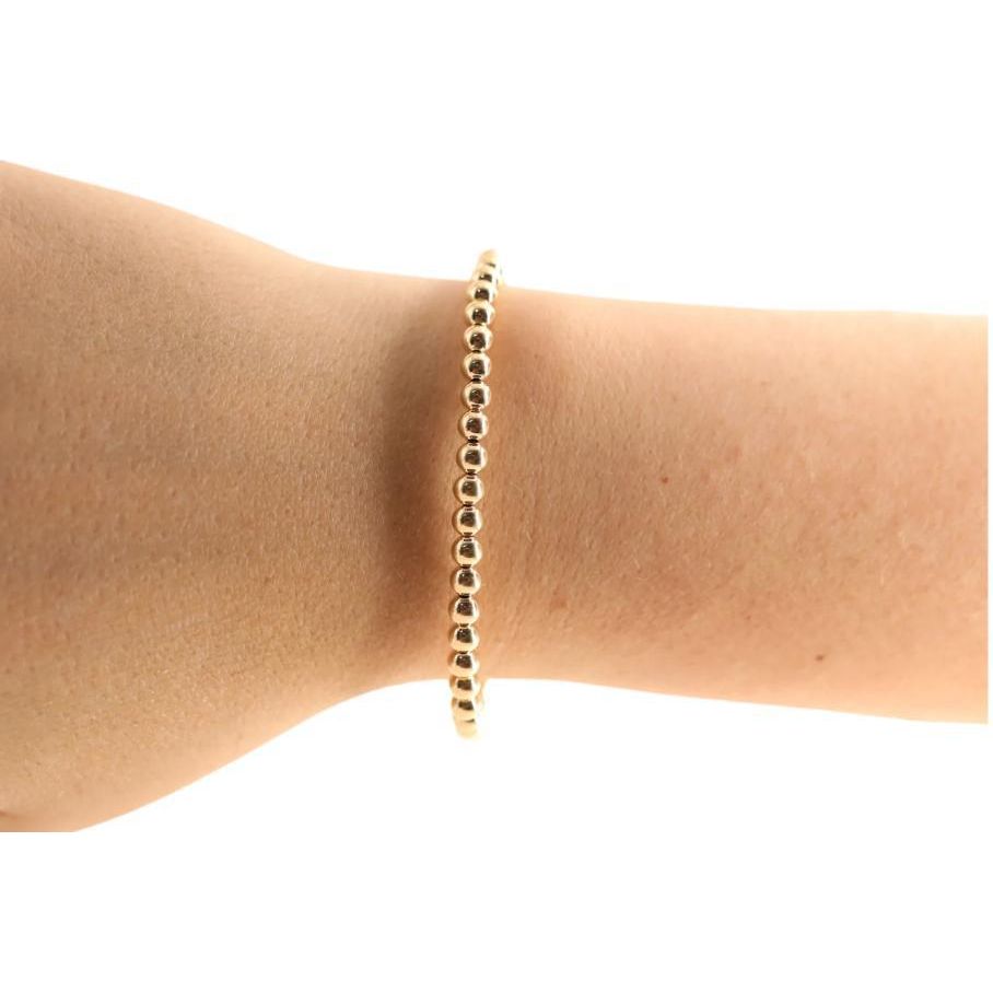 Beaded Blondes 4MM Gold Beaded Bracelet