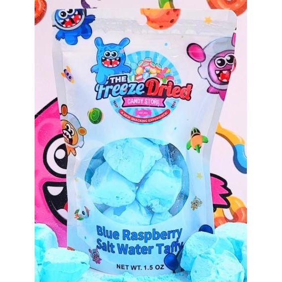 Freeze Dried Blue Raspberry Salt Water Taffy