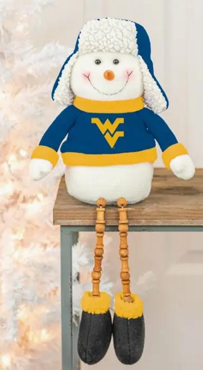 West Virginia Bead Leg Snowman