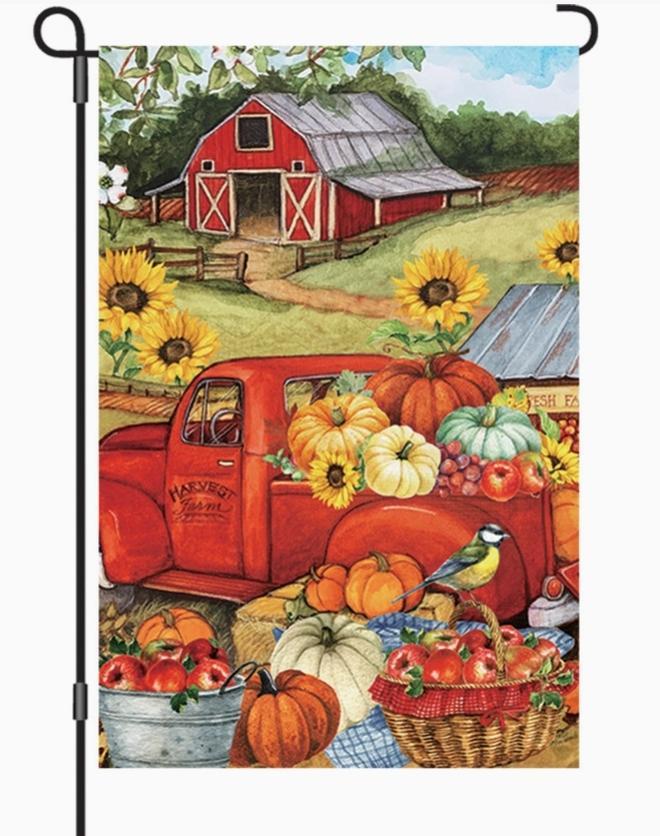 12 in. Flag - Autumn Truck