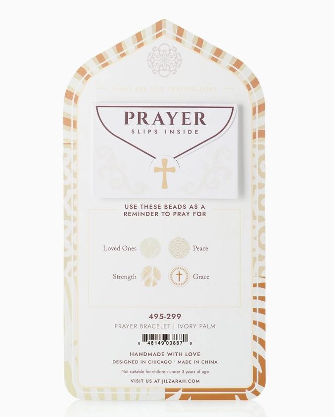 Jilzarah Ivory Palm Prayer Bracelet