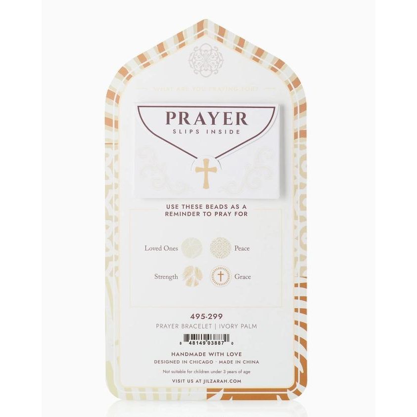 Jilzarah Ivory Palm Prayer Bracelet