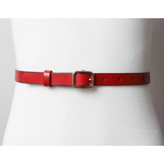 Versatile Skinny Leather Belt