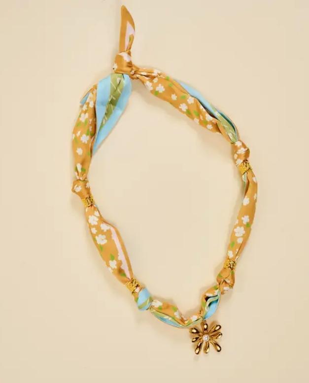 Make A Statement Scarf Necklace–Sunlit Bloom