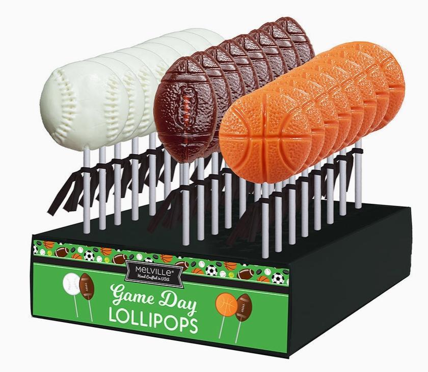Sports Lollipops - Baseball, Football, Basketball (Assorted)