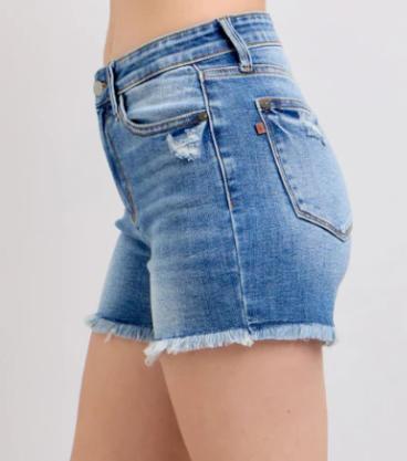 Judy Blue Vintage Wash Shorts w/Fray Hem