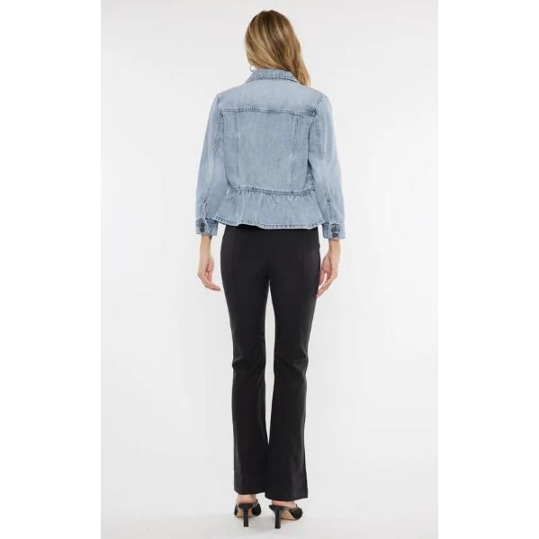 KanCan Marilou Peplum Denim Jacket