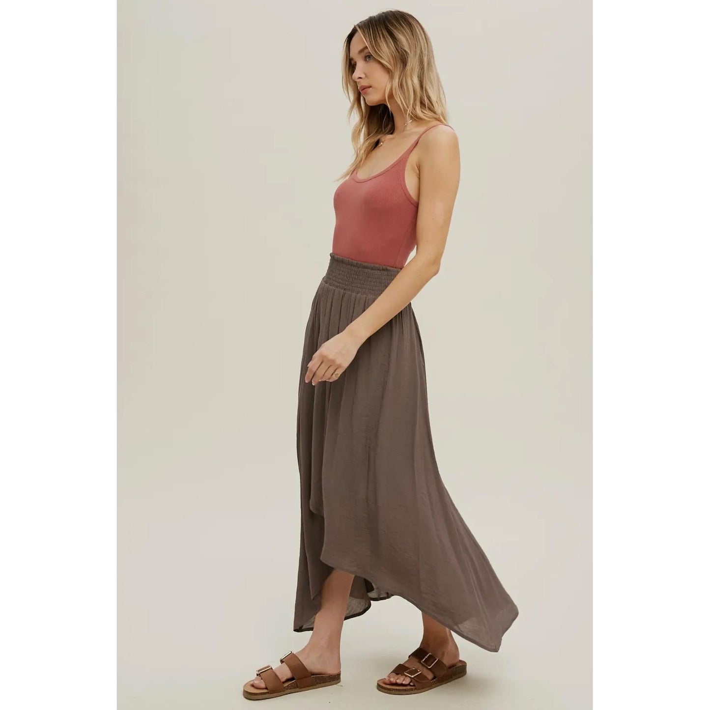 Ribbed Knit Fitted Tank Top (Sienna)