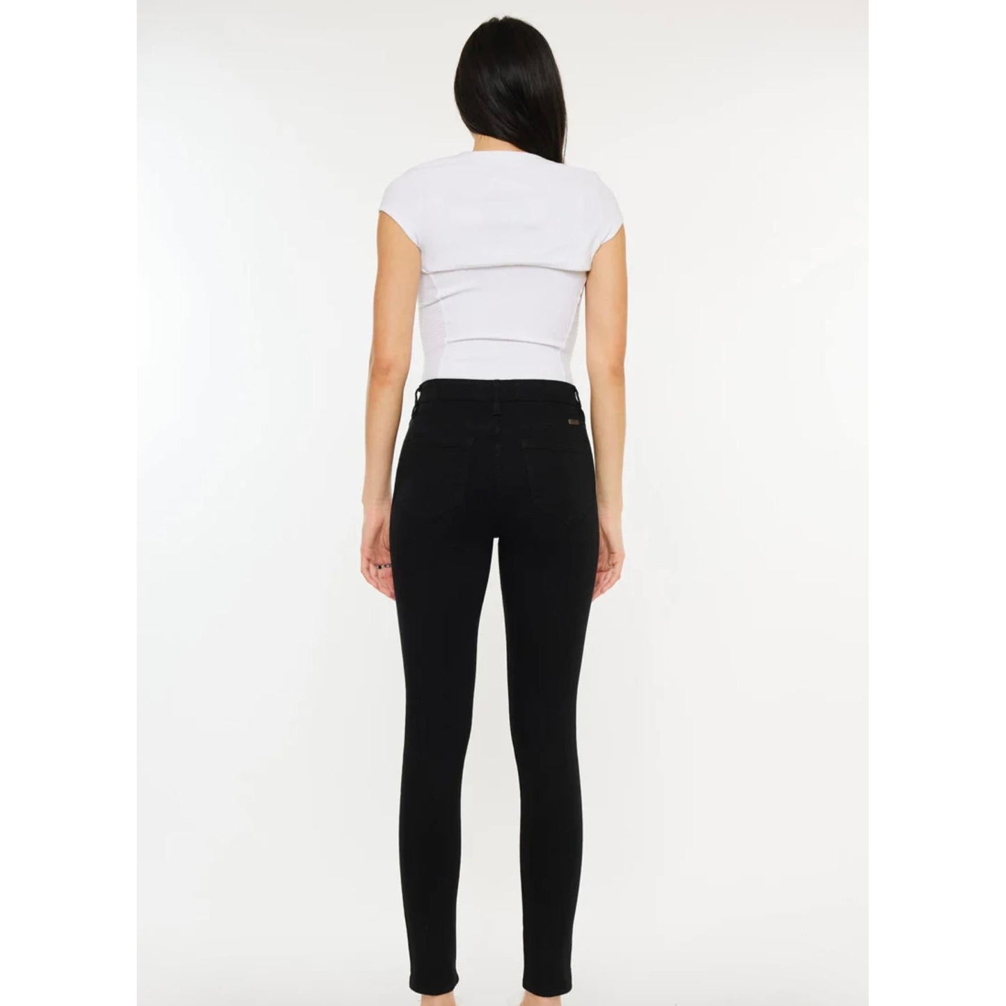 KanCan Paige High Rise Ankle Skinny Jeans (Black)