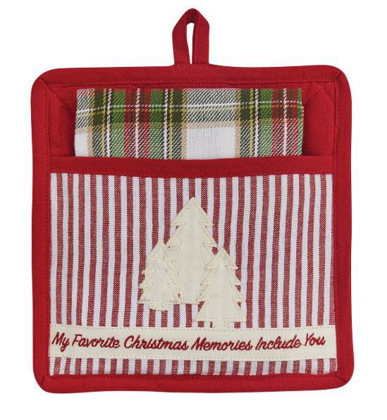 Tree Farm Pocket Potholder Set