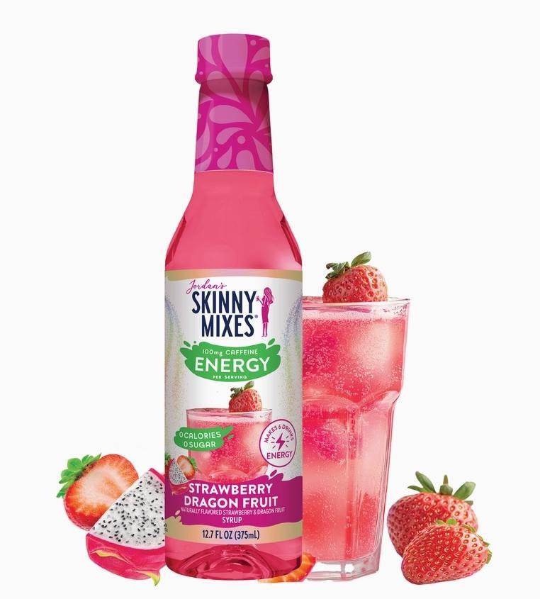 Jordan's Skinny Mixes Sugar Free Strawberry Dragon Fruit Energy Syrup