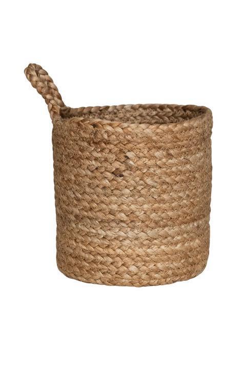 Braided Jute Nesting Basket w/ Handle