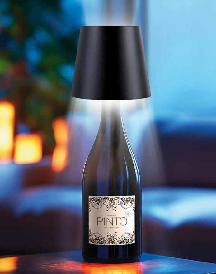 Wine Bottle Lamp - Black