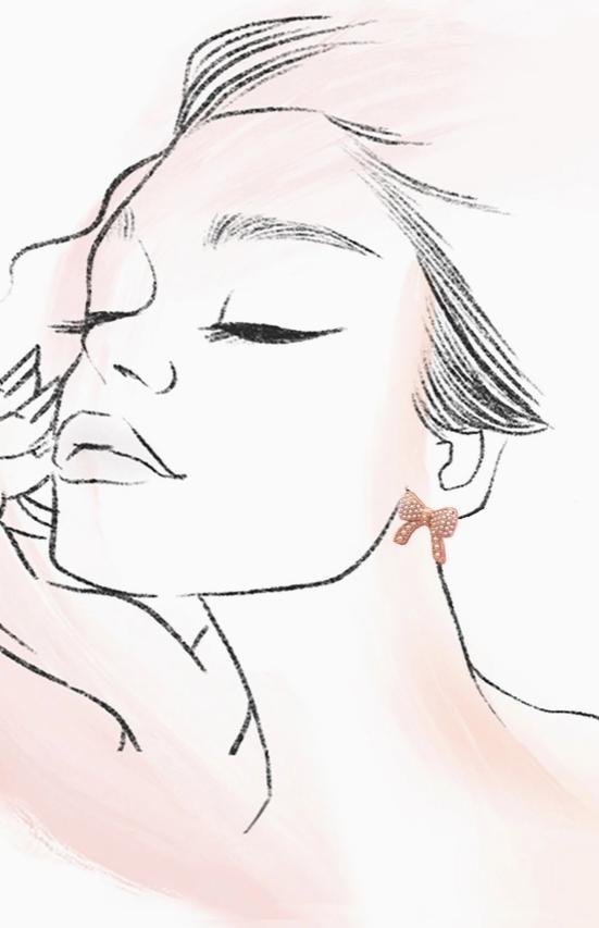 Luxury Pearl Pave Bow Earrings