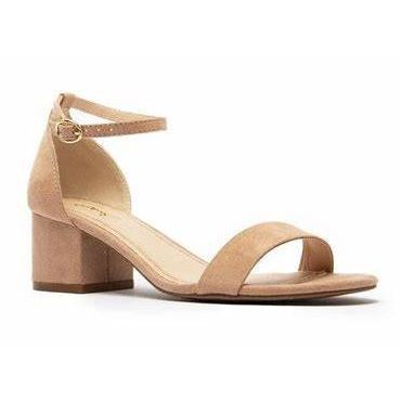 Cashmere Suede Block Heels (Nude)