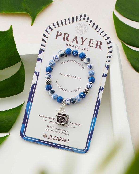 Blue Prayer Bracelet
