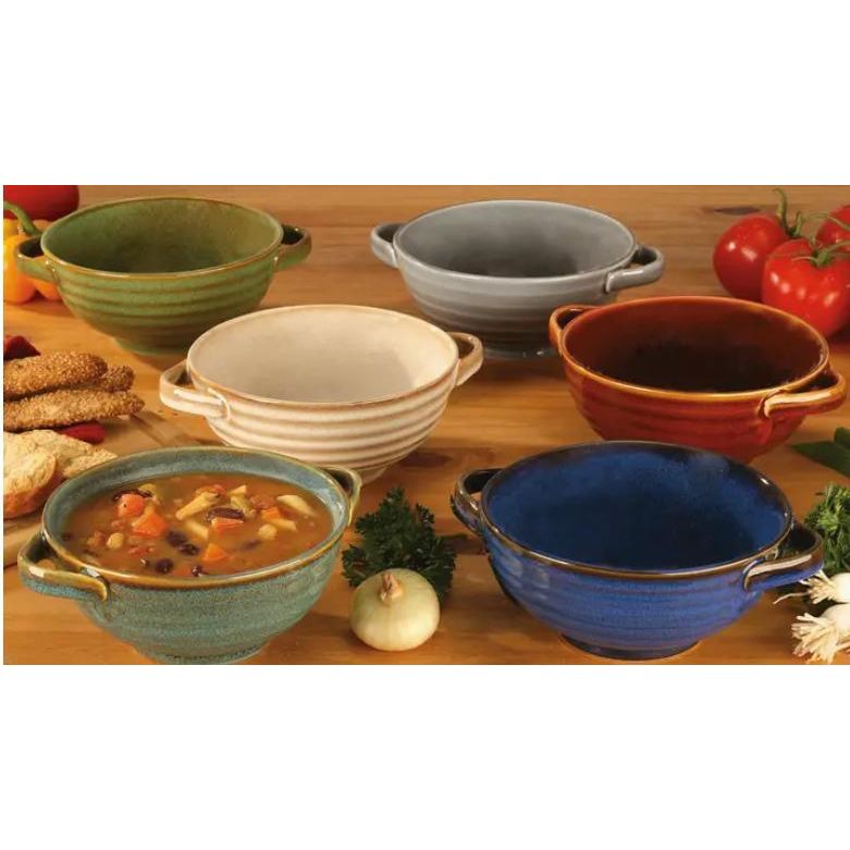 Reactive Glaze Soup Crocks Assorted Colors