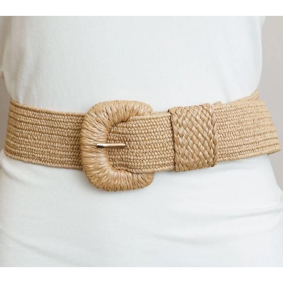 Stretchable Raffia Belt