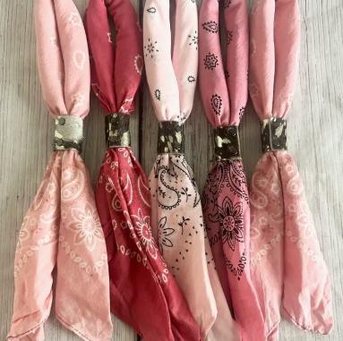 Pink Hand Dyed Bandanas