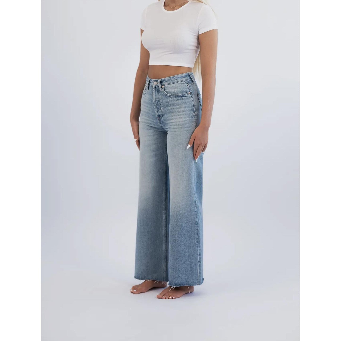 The Beach-To-Bar Wide Leg Authentic Denim Pant