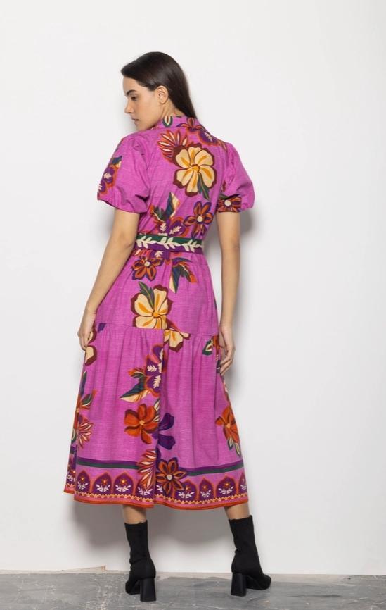 Mauve Blossoms Della Dress