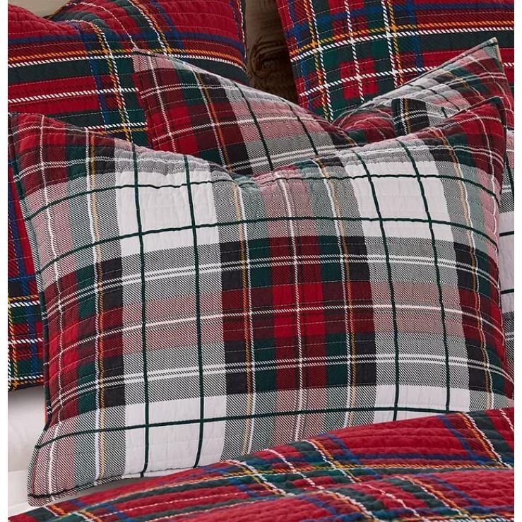 Spencer Plaid Red Quilt (King)