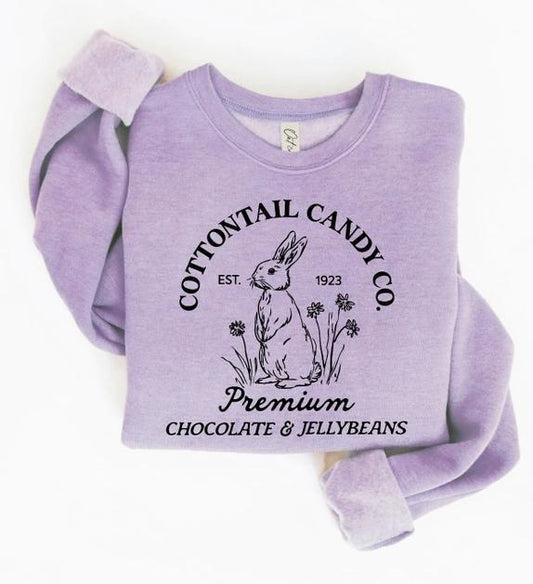 Cottontail Candy Graphic Sweatshirt (Lilac)
