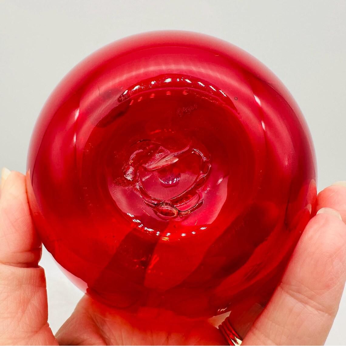 Blenko Glass Apple (Ruby)